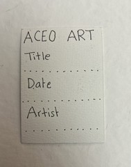 ACEO ‘Colour Me In’ ACEO Cards 2.5X3.5”