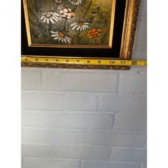 CARLOS RIOS Signed BUTTERFLIES Wall Art Picture Etched Painted Panel Wood Frame
