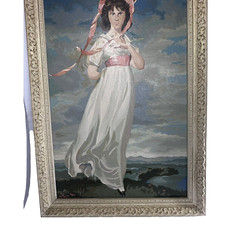 Vintage Paint By Numbers Pinkie LARGE 21″ x 31″ in Original Frames Reproduction