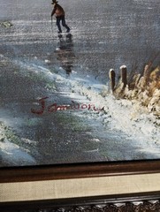 SIGNED JAMISON OIL PAINTING ARTWORK 29″×25″