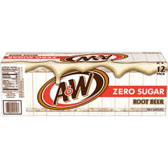 Zero Sugar Root Beer Soda, 12 Fl Oz Cans, 12 Count