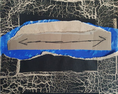 Large Collage Mixed Signed André Bucher Sculptor Swiss Abstract Dorny Marfaing