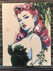 AWESOME ORIGINAL COMIC ART ILLUSTRATION BEAUTIFUL RED HEAD GIRL WOMAN