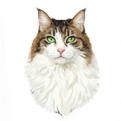 Original 16×20 Custom Hand painted watercolor Pet portraits