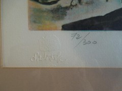 Salvador Dalí Signed Lithograph „Family of Marsupial Centaurs“ #72/300 Framed