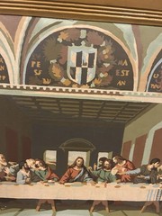 Vintage Paint by Number Jesus Last Supper Framed No Glass 22.5 X 18