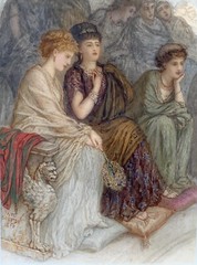 Augustus Jules Bouvier original painting Victorian 1870 fashion show catwalk