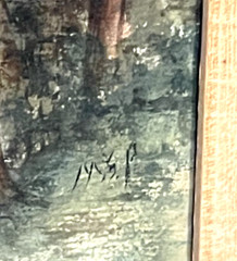 Estate Item, Trail in the woods, signed? Very well Framed, Beautiful Condition.