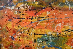 Pollock/Richter style￼ Professional Painting 81” X 62”(6ft 9in)Abstract Modern