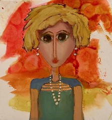 MADELINE Original Painting Judie Mulkey WOMEN ABSTRACT FACES PORTRAIT