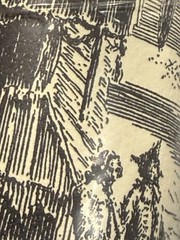 Vintage Italian “Veduta di Piazza di Spagna” Rome Architectural Artwork Detailed