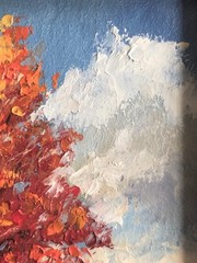 Original Framed Oil Painting 6×4 Inch Autumn Landscape Tree Nature Gift Handmade