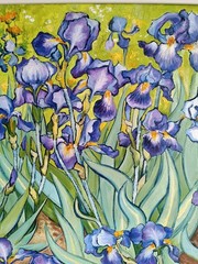 Irises Vincent Van Gogh’s handpainted copy oil painting 19.7×27.5 in