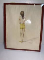Vintage 1980 Signed Susan Davidson Original Figure Drawing Pastel/Colored Pencil
