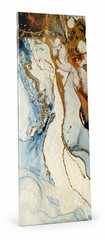 Large Abstract Canvas Wall Art Blue White Gold Textured Modern Painting