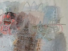 Original Curt Asker (Sweden b. 1930) Abstract Mixed Media Painting