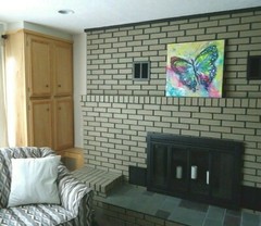 ORIGINAL ART gallerywrap „Butterfly E“ 24″H x24″W stretched by Steven G.Graff