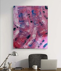 Large 24×30 Original Abstract Acrylic Painting Heavy Texture Modern Wall Art