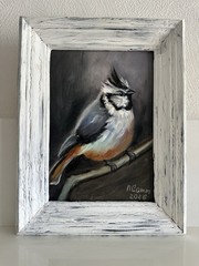 original oil painting Bird 15х21cm Wall Art Handmade Gift Animals
