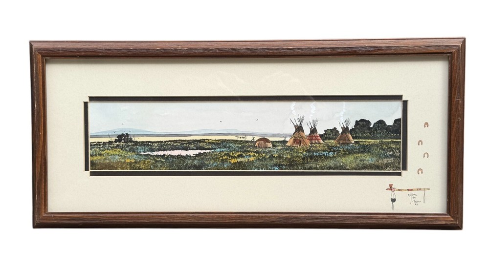 William Zivic “Black Wolf’s Camp” Tucson Arizona Southwest Painting Signed/Dated