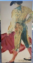 F. de Villeneuve N9 Spain Spanish Matador On Canvas 19.5″X39″