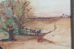Vintage Homestead Cottage Oil Painting Signed M. Wianecki 15.09.90
