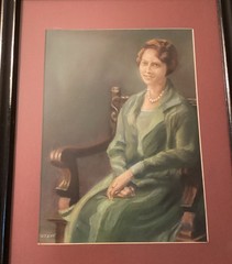 Vintage Pastel Painting Portrait 1930s