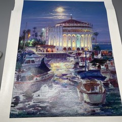 CAO YONG – Catalina Casino~“ 18”X 24″ A/P ARTIST HAND EMBELLISED GICLEE CANVAS