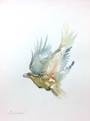 Eagle, Birds, Watercolor artwork, Handmade, Original painting on paper
