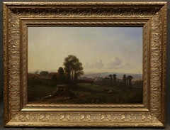 Late 19th/Early 20th Century Russian Landscape Painting with Figure of a Girl