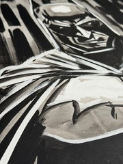 Unique Dark Knight Batman Portrait – 20×16″ Acrylic Painting On Stretched Canvas