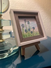 BLESSED#113 2×2 Original Art Modern Minimal Floral Emotion Poet Abstract Nature