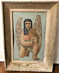 Russell Keeter Original, Woman Kneeling, 36×26″ *RARE*