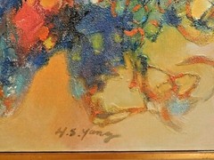 YANG HSING-SHENG (1938- ; China) LISTED ARTIST; ABSTRACT on Canvas; Signed