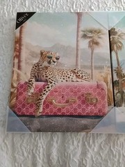 2 Prints on Canvas • 1 Leopard & 1 Tiger • Art Remedy by Oliver • New