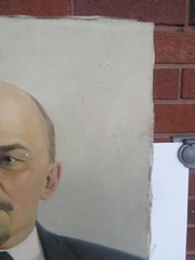 Vintage Original Soviet Union Vladimir Lenin Oil Painting on Canvas (31.5″)