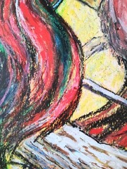 9 inch x 12 inch – Wild Birds Drawing – NO FRAME by A. Avila