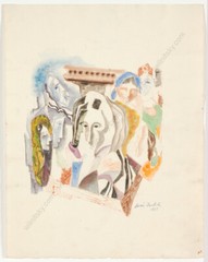 Boris Deutsch (1892-1978) „Rabbi and young women“, 1964