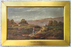 ACADEMIC LANDSCAPE Painting ~ WOMAN ARTIST ~ c1870s Listed NINETEENTH CENTURY