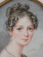 Carl Josef Alois Agricola (1779-1852) „Young Austrian Lady“, miniature, 1820s