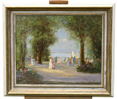 Heinz Jürgen Menzinger Seascape Oil Painting on Canvas, Signed, Framed
