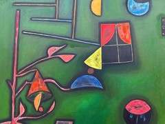 Paul Klee Painting Oil on canvas Size 20 x 28 inches (handmade) Sealed