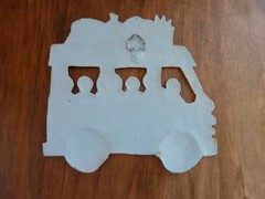 Signed Mario Normil Hand Painted Metal Haitian Bus Wall Hanging “ GOD FOR US“