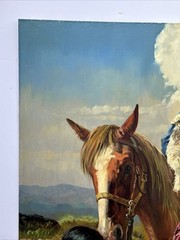 FIL MOTTOLA PAINTING FINEST NAVAJO FAMILY INDIAN NATIVE AMERICAN PORTRAIT FAMOUS