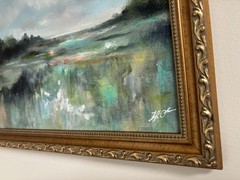 ORIGINAL, Set Of 2 Signed Landscape Paintings In Vintage Gold Frames 13×16