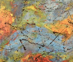 Pollock/Richter style￼ Professional Painting 81” X 62”(6ft 9in)Abstract Modern