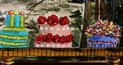 Original Cake Food Watercolor Impressionism