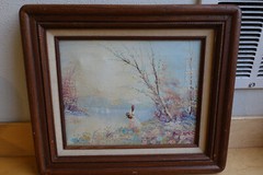 Alfred Du Pont Oil Painting on Cavas Woman by the Lake Framed with Appraisal
