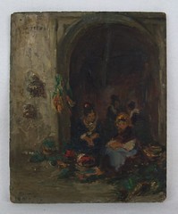 Camelia Whitehurst (American,1871-1936) Spanish Doorway Oil Painting Signed