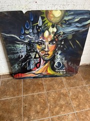 Contemporary Abstract Face Art – Colorful Expressionist Painting